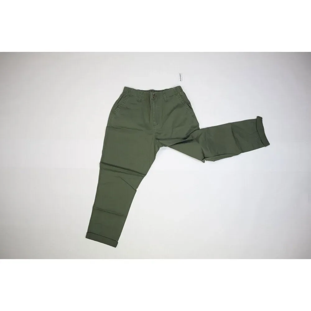 Old Navy High Waisted OGC Crisp Chino Pants Alpine Tundra Green Womens M - Picture 3 of 8